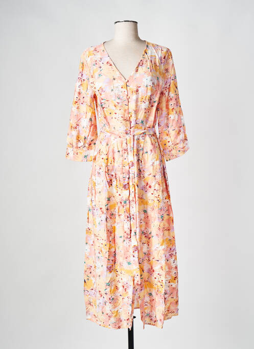 Robe mi-longue orange VILA pour femme