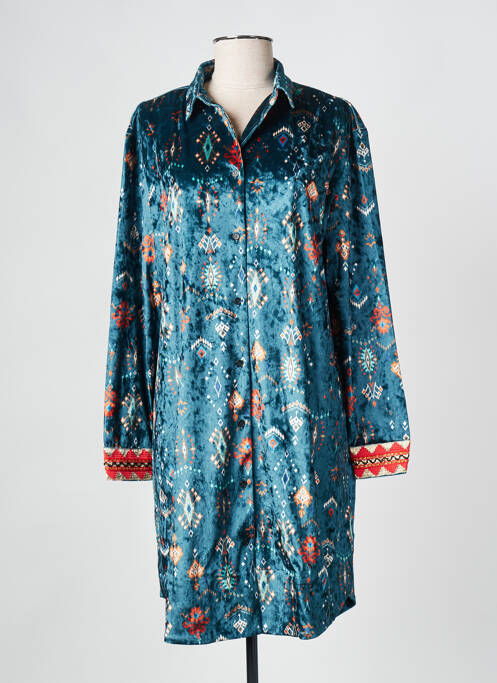 Robe mi-longue bleu WILD pour femme
