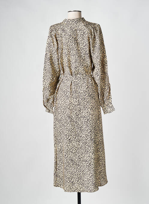 Robe mi-longue beige MOSS COPENHAGEN pour femme