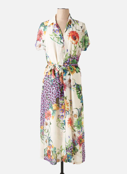 Robe mi-longue blanc BELLITA pour femme