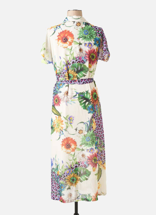 Robe mi-longue blanc BELLITA pour femme