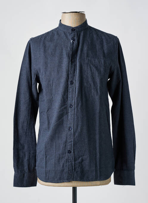 Chemise manches longues bleu KNOWLEDGE COTTON APPAREL pour homme