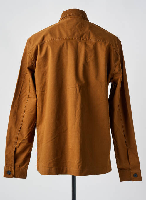 Chemise manches longues marron MINIMUM pour homme