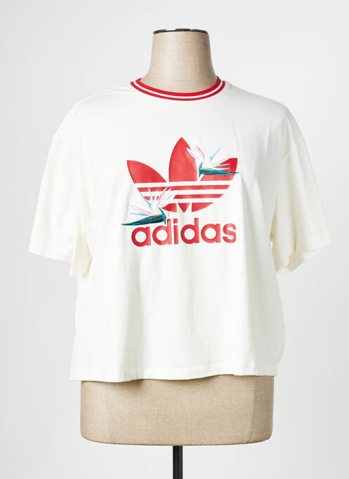 T-shirt blanc ADIDAS pour femme