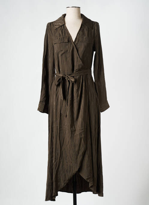 Robe mi-longue vert VILA pour femme