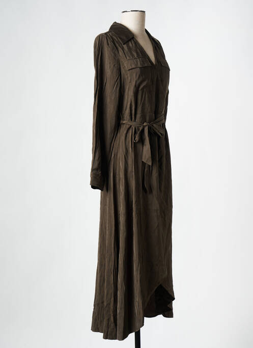 Robe mi-longue vert VILA pour femme