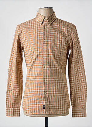 Chemise manches longues marron DOCKERS homme