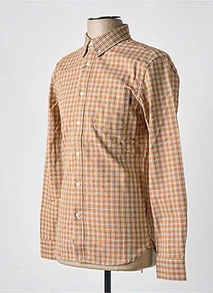 Chemise manches longues marron DOCKERS homme