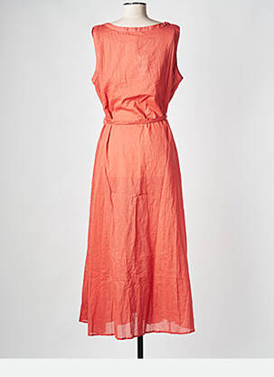 Robe mi-longue orange DIEGA femme