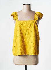 Top jaune PIECES pour femme seconde vue
