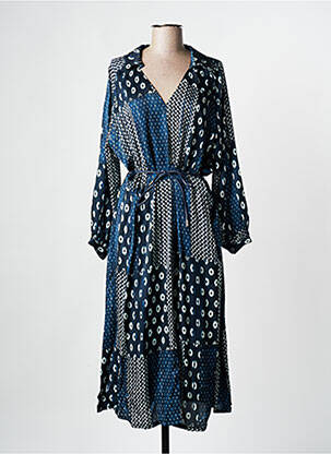 Robe mi-longue bleu LA PETITE FRANCAISE femme