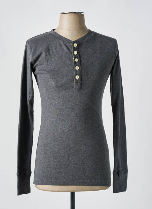 T-shirt gris KNOWLEDGE COTTON APPAREL pour homme