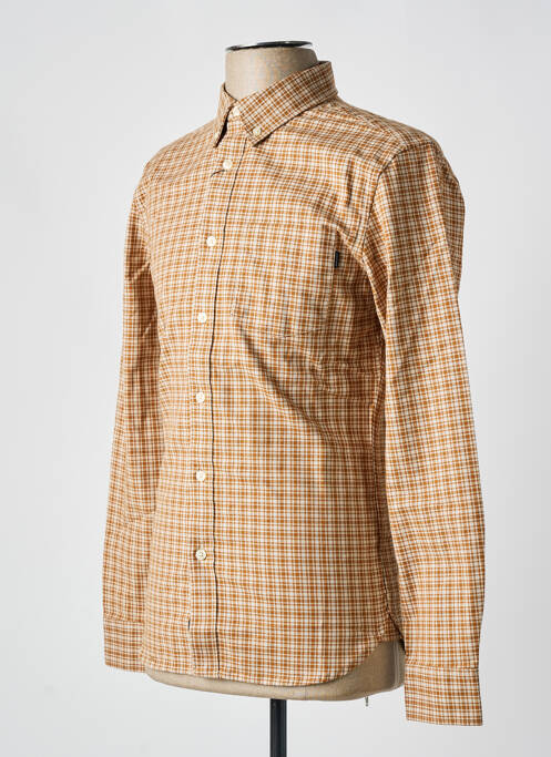 Chemise manches longues marron DOCKERS pour homme