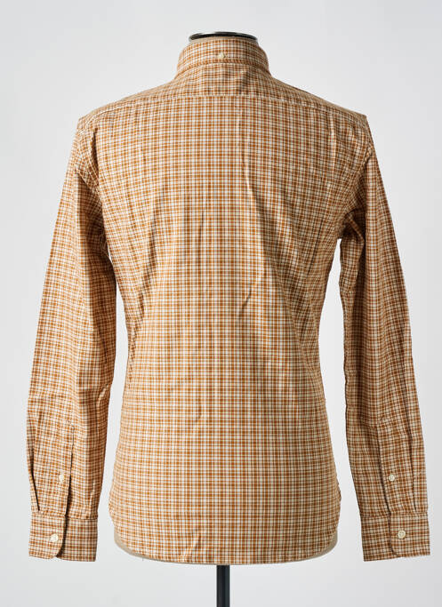 Chemise manches longues marron DOCKERS pour homme