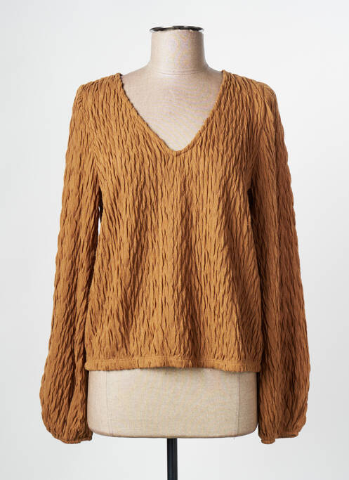 Top marron VILA pour femme