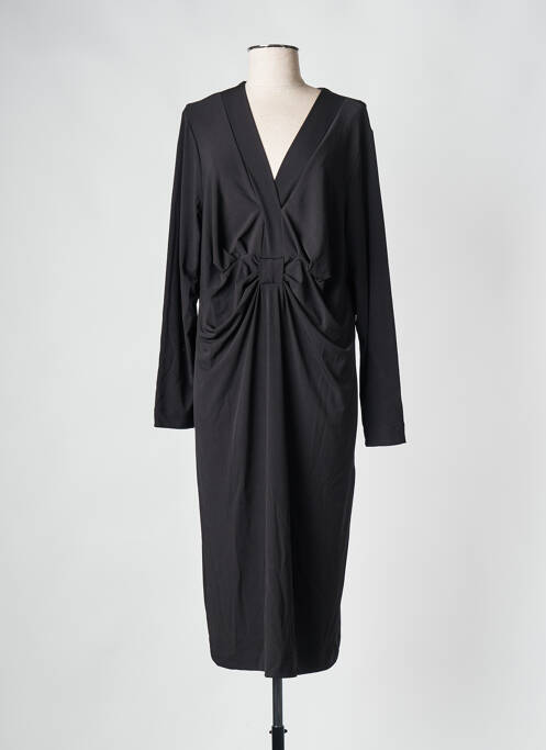 Robe mi-longue noir MAT FASHION pour femme