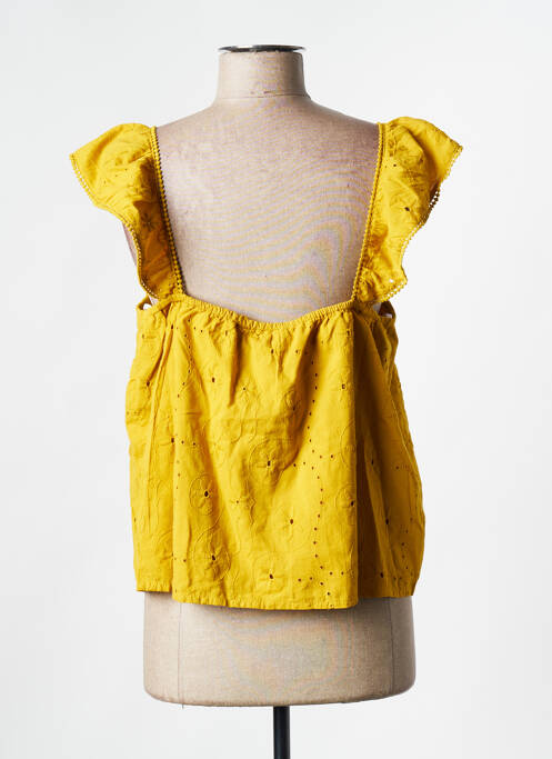 Top jaune PIECES pour femme
