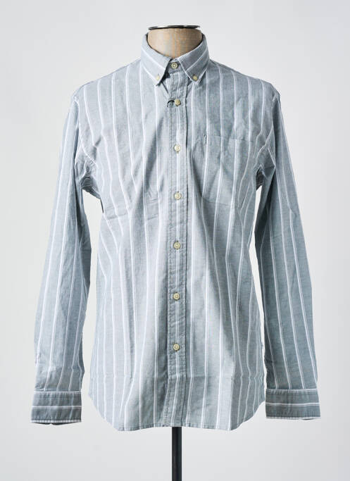 Chemise manches longues vert SELECTED pour homme