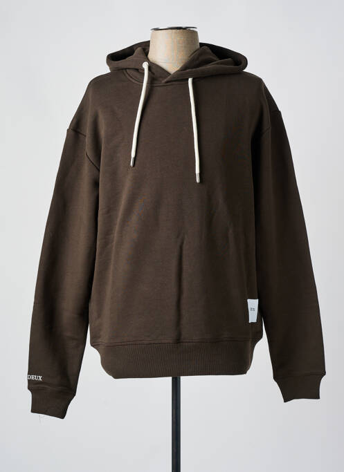 Sweat-shirt marron LES DEUX pour homme