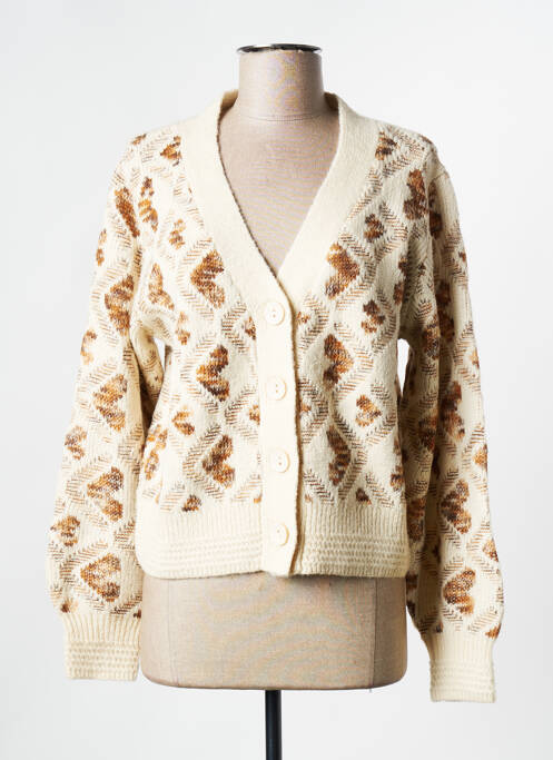 Gilet manches longues beige LILI SIDONIO pour femme