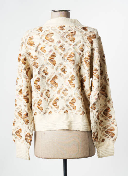 Gilet manches longues beige LILI SIDONIO pour femme