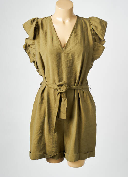 Combishort kaki PLEASE pour femme