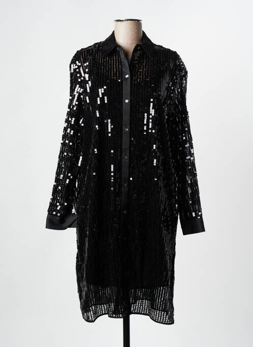 Robe mi-longue noir KARL LAGERFELD pour femme