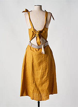 Robe mi-longue orange LA PETITE FRANCAISE femme