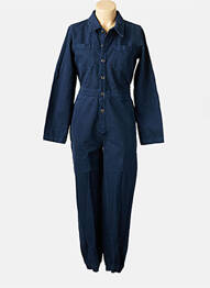 Combi-pantalon bleu THE NEW SOCIETY femme