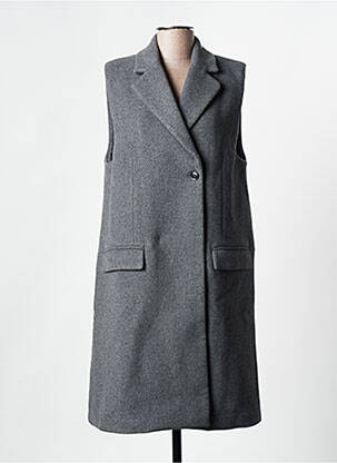 Manteau long gris SAMSOE & SAMSOE femme