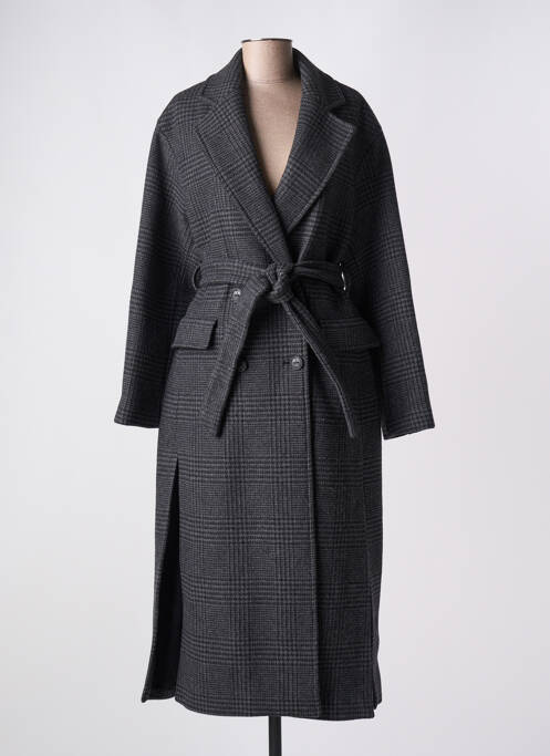 Manteau long gris PINKO pour femme