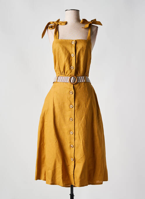 Robe mi-longue orange LA PETITE FRANCAISE pour femme
