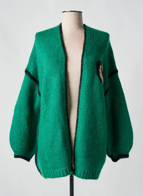 Gilet manches longues vert SAK'S pour femme