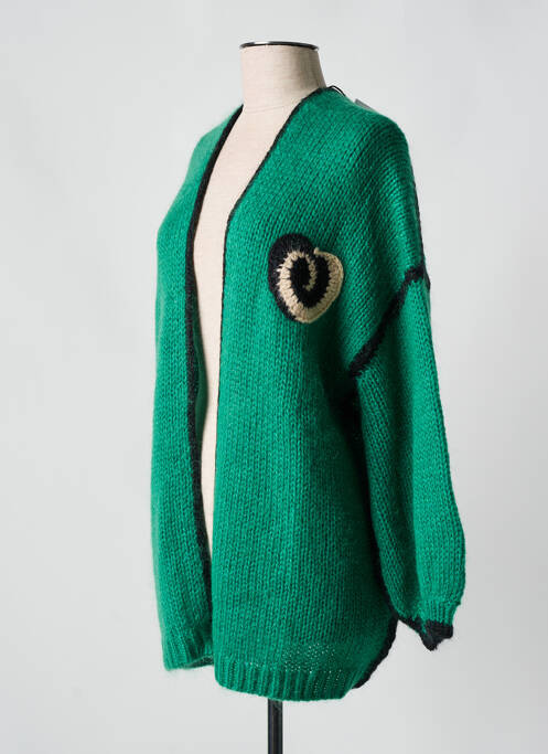 Gilet manches longues vert SAK'S pour femme