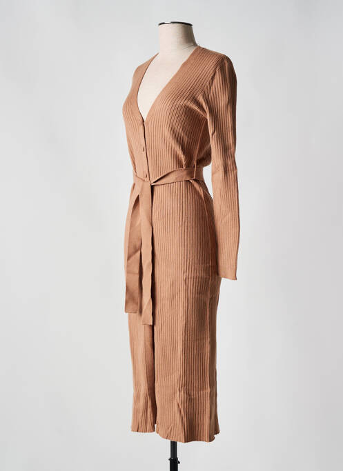 Robe mi-longue marron LA PETITE FRANCAISE pour femme