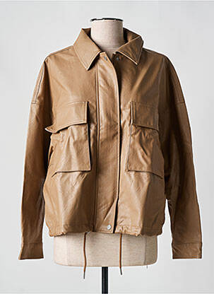 Veste simili cuir beige VILA femme