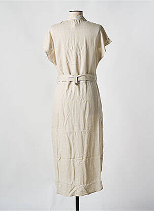 Robe mi-longue beige OBJECT femme