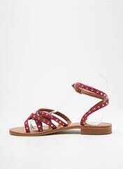 Sandales/Nu pieds rose COULEUR POURPRE pour femme seconde vue