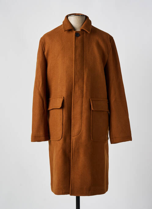 Manteau long marron MINIMUM pour homme