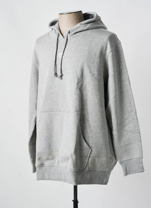 Sweat-shirt à capuche gris ADIDAS pour femme