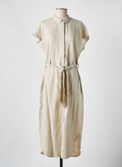 Robe mi-longue beige OBJECT pour femme