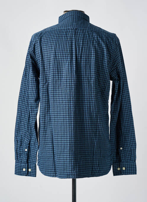 Chemise manches longues bleu KNOWLEDGE COTTON APPAREL pour homme