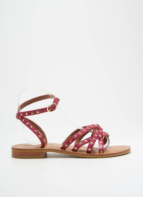 Sandales/Nu pieds rose COULEUR POURPRE pour femme