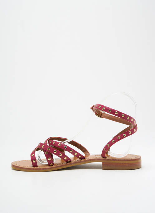 Sandales/Nu pieds rose COULEUR POURPRE pour femme