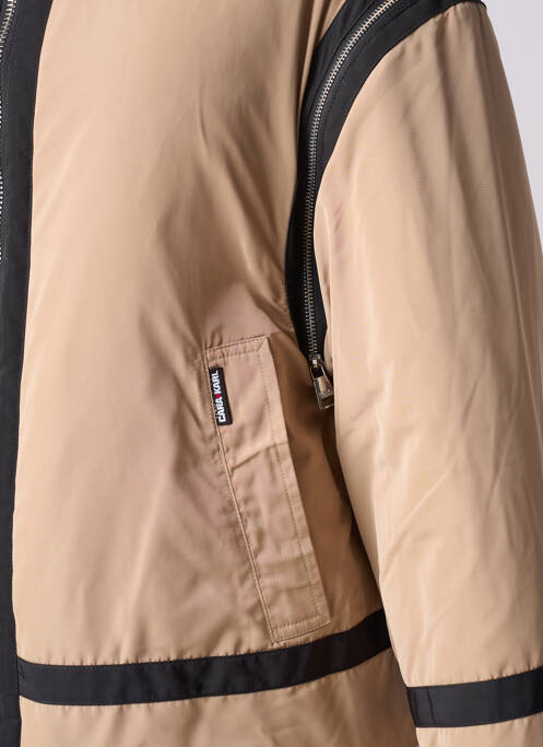 Manteau long beige KARL LAGERFELD pour femme