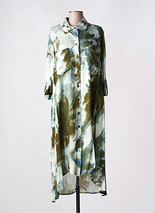 Robe longue vert PLEASE femme