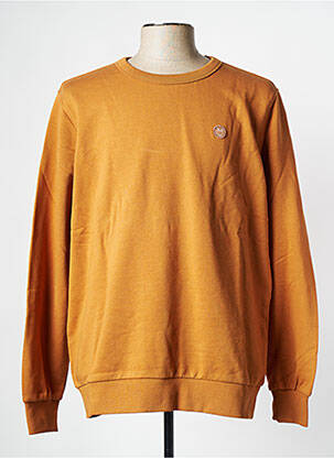 Sweat-shirt marron KNOWLEDGE COTTON APPAREL pour homme