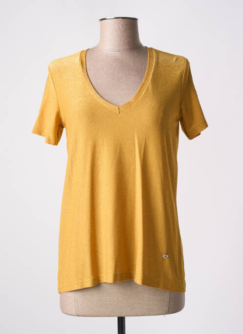 T-shirt orange PLEASE pour femme