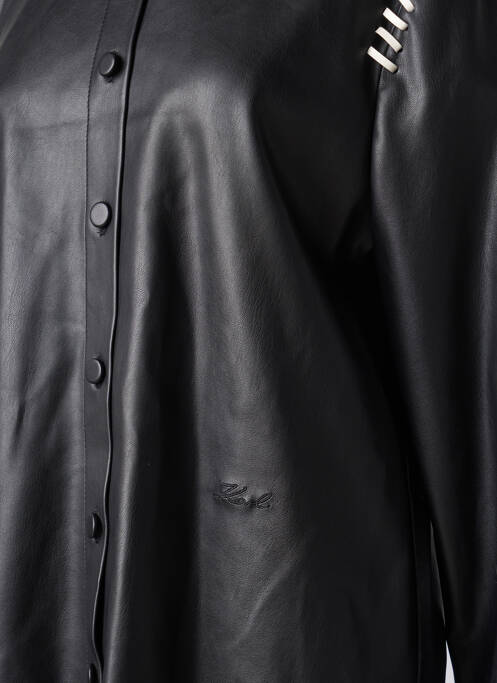 Veste simili cuir noir KARL LAGERFELD pour femme