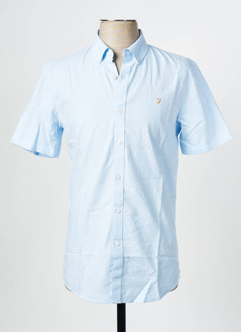 Chemise manches courtes bleu FARAH pour homme